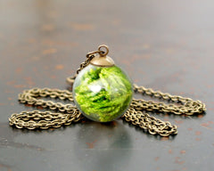 Moss Globe Necklace